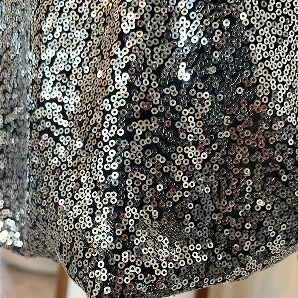 Silver Sequin Sleeveless Tank - Picture 4 of 7